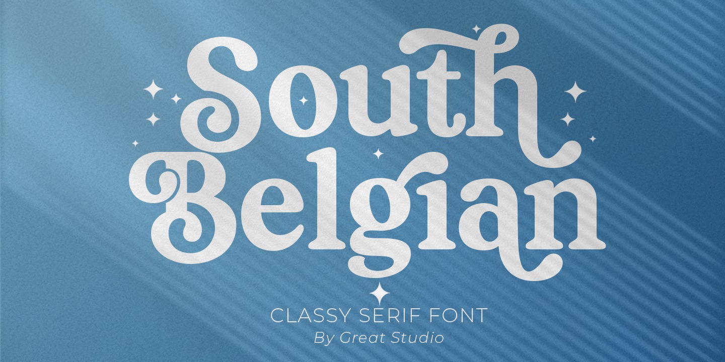 Beispiel einer South Belgian-Schriftart